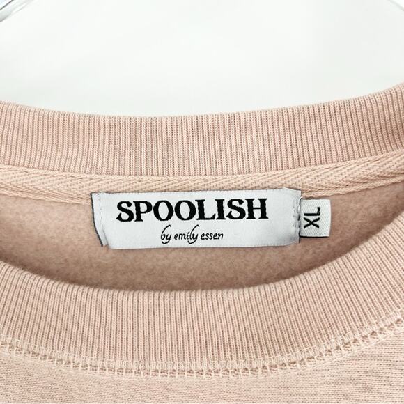 Spoolish by Emily Essen Aries Sun, Libra, and Virgo Rising Sweatshirt XL Pink - Picture 4 of 5